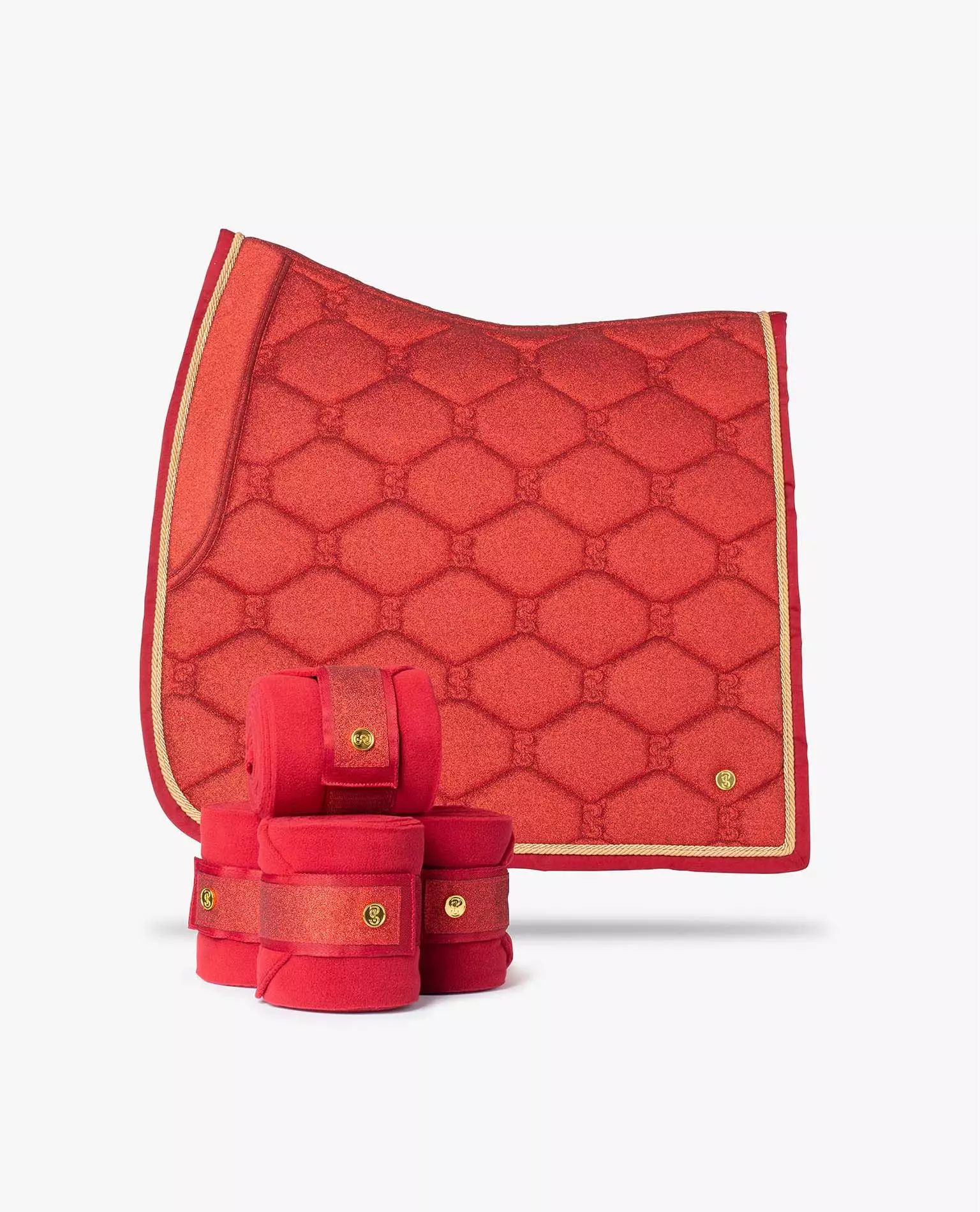 Stardust Dressage (Red/Gold) - 1110-071-376-003 - Saddle Pads