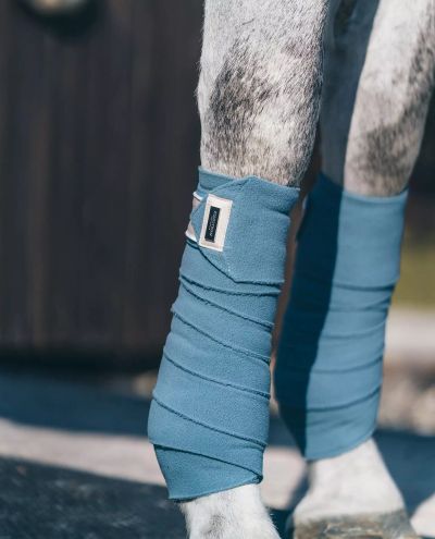 Stone Blue Fleece Bandages Equestrian Stockholm