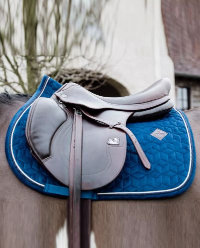 Basic Velvet Navy Jump Saddle Pad (Full)