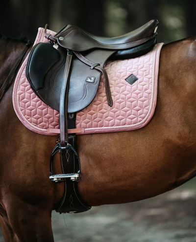 Velvet Old Rose Jump Saddle Pad (Full)