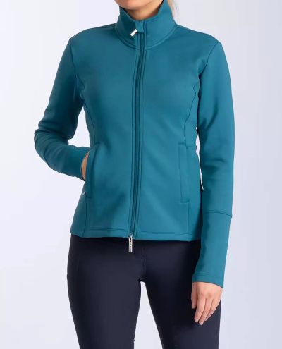 Petrol Blue Zip Sweater Fleur