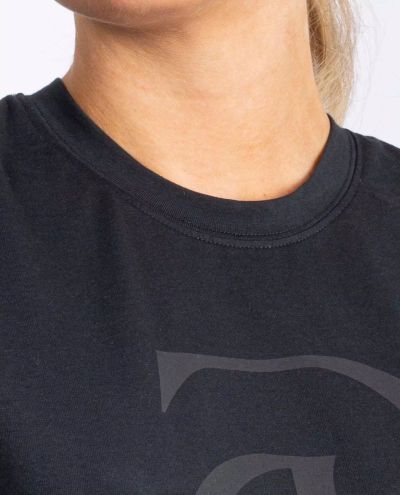 Black Cotton Tee Signe S/S