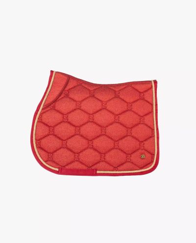 Stardust Jump Saddle Pad (Full Red/Gold)