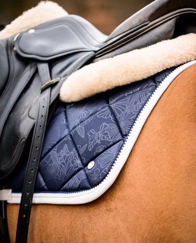 Navy Jump Saddle Pad Floret (Full)