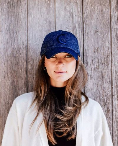 Baseball Cap Glitter Navy
