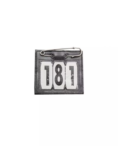 Head Number with safety pin Black