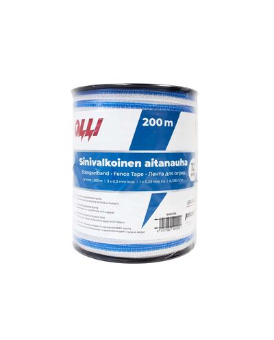 Olli Blue and white fencing tape 12mm/200m
