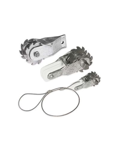 Olli Ratchet clamp with insulator and insulated wire rope (High Tensile) Olli Ratchet clamp with insulator and insulated wire rope (High Tensile)