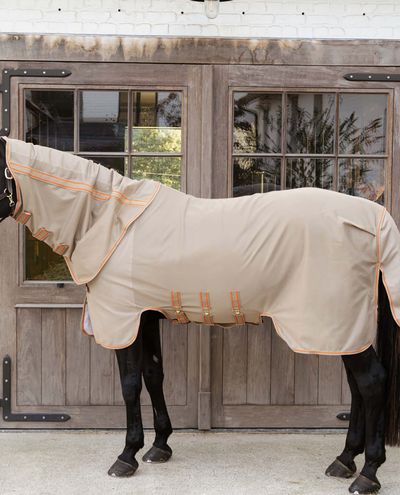 Flyswatter mesh fly rug comfort beige orange
