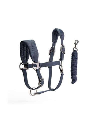 Mesh halter + cord (navy) Full